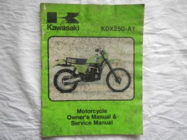 Kawasaki Owner&#39;s Service manual KDX250-A1 1980 KDX250 KDX 250 - $150.19 MXN