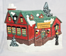 Stonybrook Townhall Scene Votive Tea Light Candle Holder - $193.66 MXN