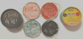 Ladyfingers Letter Press High-Five Gilded Porcelain Coasters Galison 4 O... - $19.00