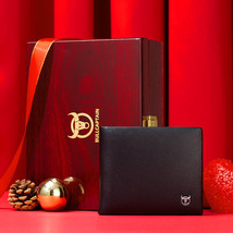 BULLCAPTAIN LOGO Fashion Leather Billfold Men Wallet with Gift Box - $45.98+