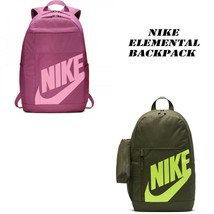 Nike New Elemental 2.0 Backpack School Bag Gym Training Unisex Green &amp; Pink Nwt - £32.08 GBP