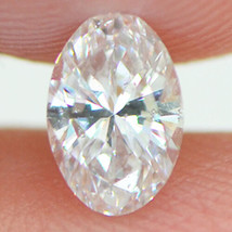 Oval Shaped Diamond 0.52 Carat White E SI2 Loose Natural Enhanced GIA Certified - £499.59 GBP