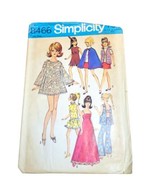 Vtg Simplicity Sewing Pattern 8466 Doll Clothing Fits Barbie And Maddie Mod - £13.36 GBP