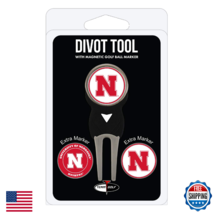 Team Golf NCAA Nebraska Cornhuskers Divot Tool &amp; 3 Golf Ball Markers - $25.85