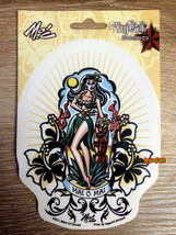TIKI GIRL DECAL STICKER MAI O MAI big island surfer sexy girl tattoo fla... - $4.99