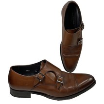 To Boot New York Medford Camel Brown Leather Dino Double Monk Strap Shoes Men 10 - £71.12 GBP