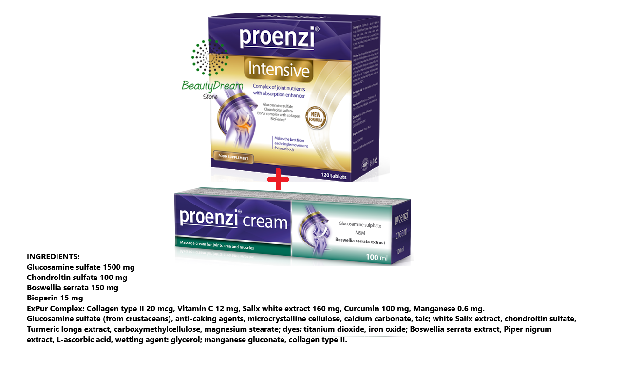Primary image for Proenzi Artrostop Intensive, Supports Joint Flexibility  120 Tabs + 100ml Cream