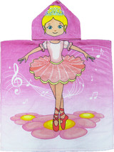 Ballerina Hooded Beach Poncho Towel Kids Bath Costume Cotton Pool Cover ... - £13.97 GBP