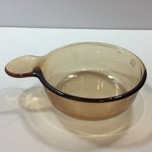 Corning Vision Ware Glass Amber Cookware USA V-150-B Grab It &amp; Go Dish Bowl - £27.64 GBP
