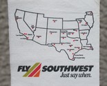 1980s SOUTHWEST AIRLINES &quot;Fly Southwest - Just Say When&quot; In-Flight Paper... - $13.49