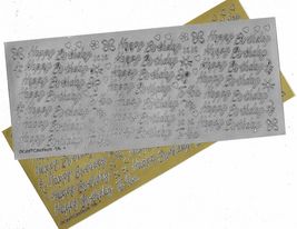 Peel Off Sticker Sheet. Birthday. Choice Of Colour - $1.49