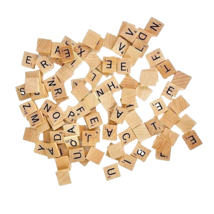 Wood Scrabble Tiles Replacements Crafts Jewelry Lot of 100 - £11.68 GBP