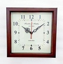 Vintage Antique Style Decorative Wooden Wall Clock Home Gift Clock Brown Square - £55.21 GBP+