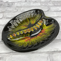 California Pottery 404 409 USA Ceramic Ashtray Black Green Hollywood Reg... - £19.41 GBP