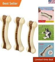 Indestructible Dog Bones Chew Toys 3-Pack - Real Beef Flavor for All Breeds - $36.00