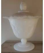 Vintage ~ Colony Harvest ~ Indiana Glass ~ Opaque ~ Candy Bowl Dish w/Lid - $37.40