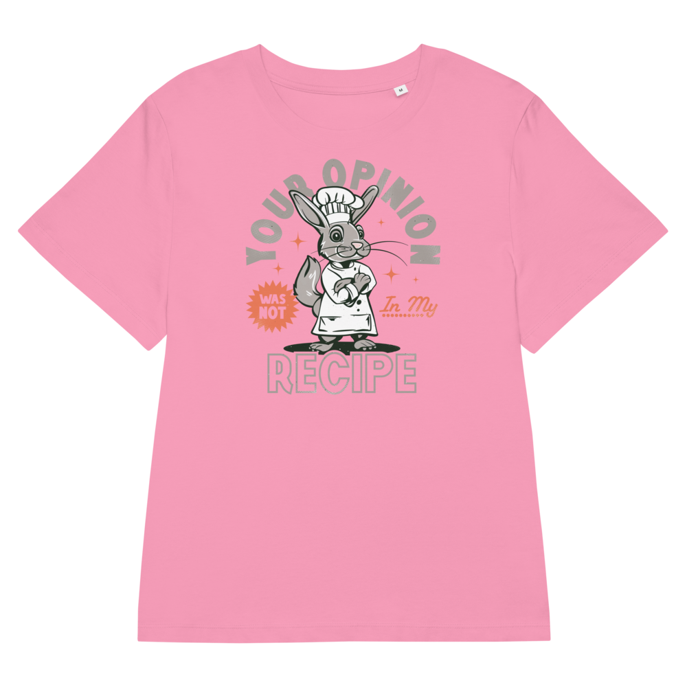 Women’s Organic Ribbed Neck T-Shirt - Opinion Bubble Pink Item image 3