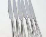 Oneida Flourish Dinner Knives 9 1/2&quot; 18/10 Stainless Rope Edge Lot of 6 - £27.89 GBP