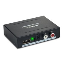 1080P Hdmi Audio Extractor, Hdmi To Hdmi Audio Optical And Rca(L/R) Ster... - $35.99