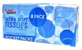Home Smart Ultra Soft Tissues Pocket Pack 8 Pack - $3.95