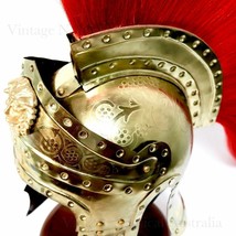 Halloween Historical Medieval Helmet Roman Imperator Brass Plating With 3D Queen - $115.53