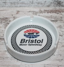 Vintage NASCAR Souvenir Bristol Motor Speedway White Ashtray Racing Decor Gifts - £11.65 GBP