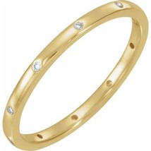 Authenticity Guarantee 
14k Gold Diamond Comfort Fit Wedding Band - £422.85 GBP+