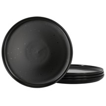 Our Table Landon 4 Piece 8.4 Inch Round Stoneware Salad Plate Set in Pepper - $792.96 MXN