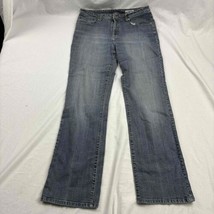 Chico&#39;s  Denim Womens Flared Jeans Blue Faded Wash Mid Rise Size 3 Tall - $24.75