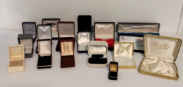 Vtg Lot 17 Empty Jewelry Boxes Taylor Maid Zales Kay Jewelers Velvet Watch 14K - £31.73 GBP