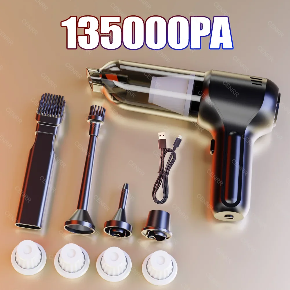 135000PA Car Vacuum Cleaner Wireless Portable Mini Handheld Vacuum Cleaner - £40.25 GBP+