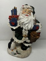 Vintage K’ s Collection Christmas Green Santa Suit Figurine 5 Inch - £6.95 GBP