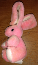 Small 6&#39; Plush Pink &amp; White Hanging Easter Bunny Wrap Ears around Easter Basket - £1.99 GBP