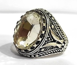 10Ct Künstlicher Diamant Solitaire Verlobungsring 14k Weiß Vergoldet Größe 11 - £18.83 GBP