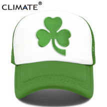 St Day Patricks Hat Trucker Irish Green Clover Cap Shamrock Mesh Vintage Snapbac - £11.95 GBP