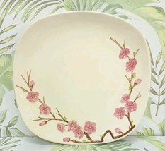 Vintage 50s Metlox Poppytrail Pink Peach Blossom 10 1/2&quot; Dinner Plate - $12.99