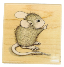 Stampabilities House Mouse Rubber Stamp Amanda Points 2.25x2.25 HMF1008 - £11.11 GBP