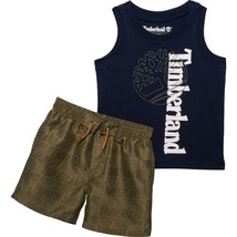 Timberland Infant Boys Muscle Shirt and Swim Trunks Set - Sleeveless 18m - £17.05 GBP
