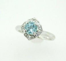 Authenticity Guarantee 
14k White Gold Sky Blue Genuine Natural Tourmaline an... - £632.29 GBP