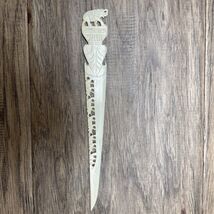Vintage Carved Letter Opener Depicting Lucky Elephants From India Pre 19... - $10.89