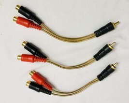 (3pcs) Metra RCA “Y” Splitter Audio Cable 1 Male - 2 Female RCA 6”in. Long - $9.98