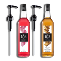 WittBizz 1883 Maison Routin Syrup Bundle Rose, Ginger Bread 1.75 L Bottl... - $54.44