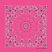 Carolina Creative Bandanna (Fuchsia) Paisley Print 22&quot; x 22&quot; Hav-A-Hank - $7.51