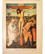 Jan Eyck Christ on the cross-15th century-1948 Vintage Magazine Print - $19.66 CAD