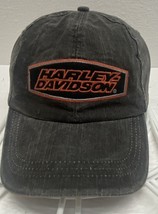 Harley Davidson Black Denim Hat Cap Mens Large Vintage 2011 Embroidered Patch - £20.25 GBP