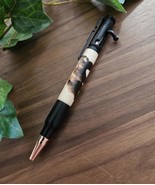 Wooden Grizzly Bear Decal Pen on Curly Maple with a Matte Black Bolt Act... - $92.35 CAD