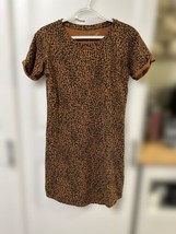 Daily Ritual Leopard T Shirt Dress, Size XS - £14.00 GBP