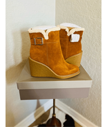 FRANCO SARTO Ulayna Water Resistant Suede Fleece Wedge Bootie, Brown, 11... - $1,640.13 MXN