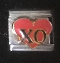 XO Heart Hugs Kisses Wholesale Italian Charm Enamel Link 9MM K15 - £10.85 GBP