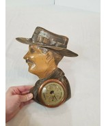 French France Barometer Thermometer Wooden Elde Man Bust Head Carved Cas... - $81.48 CAD